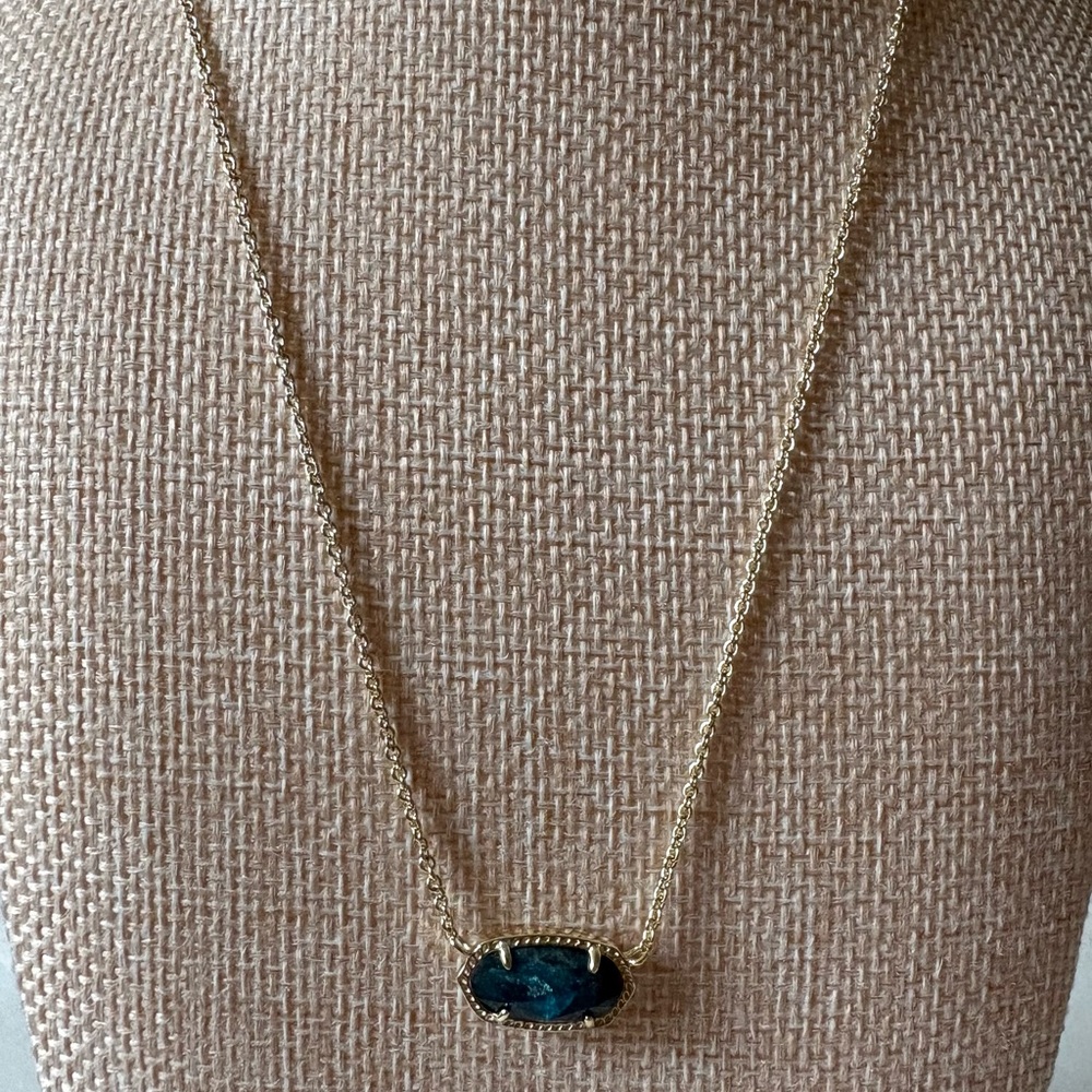 Kendra Scott necklace - sliver chain with blue stone